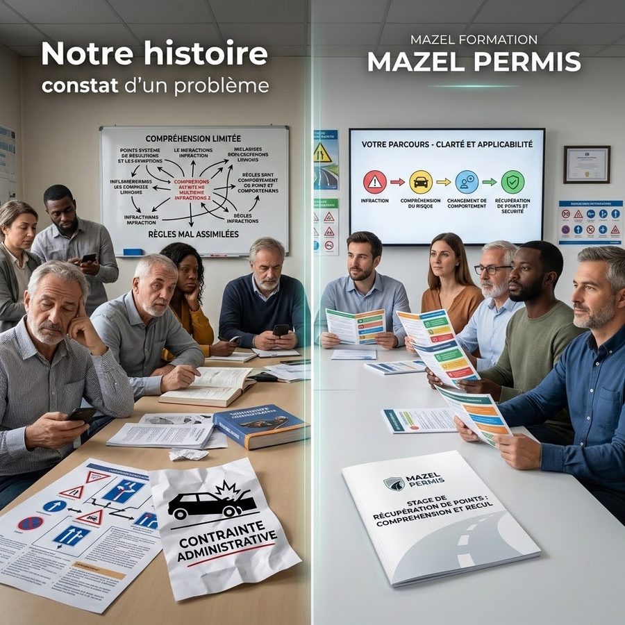Le constat d'un problème : comprendre pourquoi les stages de récupération de points étaient mal vécus, et la réponse apportée par MAZEL PERMIS